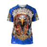 Eagle Native American Blue Galaxy 3D All Over Printed Shirts DA140920202-LAM