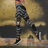 Gothic sign with skull and skeleton legging + hollow tank combo outfit HHT14082004