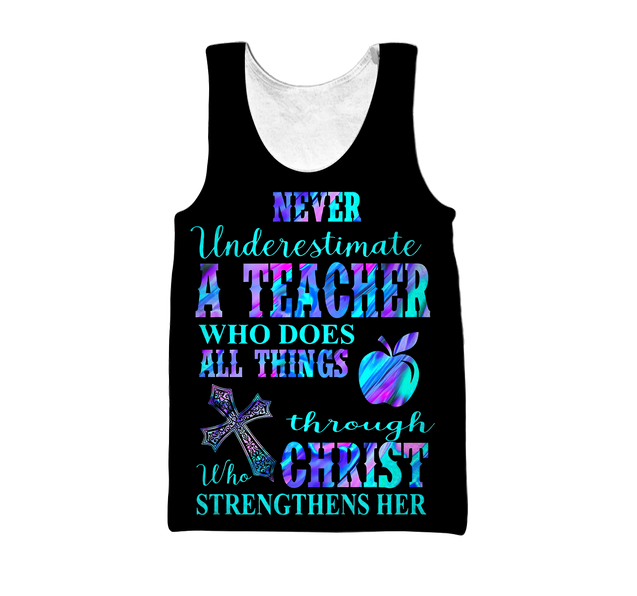 Teacher - Never Undersetimate A Teacher Hoodie 3D All Over Printed Shirts HHT2008201-LAM