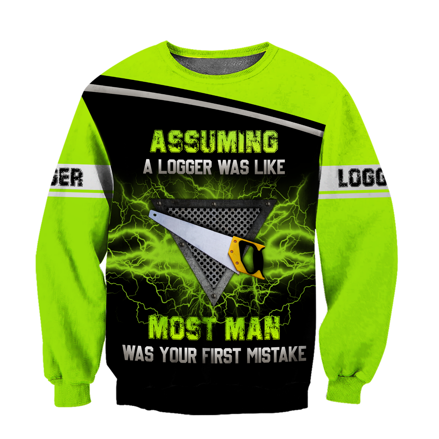 Logger Chainsaw Blight Green Unisex shirts DA13102002