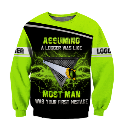 Logger Chainsaw Blight Green Unisex shirts DA13102002
