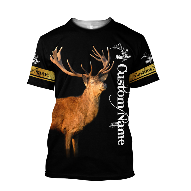 Custom Name - Love Deer 3D All Over Printed Shirts For Men And Woman