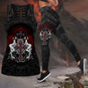 Gothic sign with skull tattoos legging + hollow tank combo outfit HHT14082002