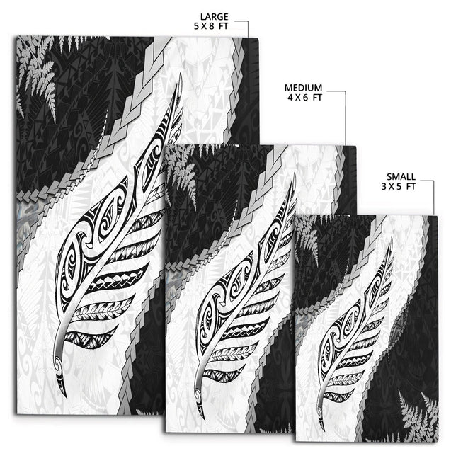 Maori Manaia New Zealand Silver Fern Rug MP13072009S