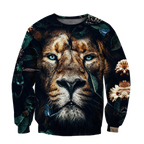 Nature Lion Over Printed Hoodie