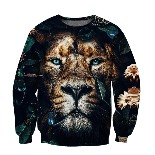 Nature Lion Over Printed Hoodie