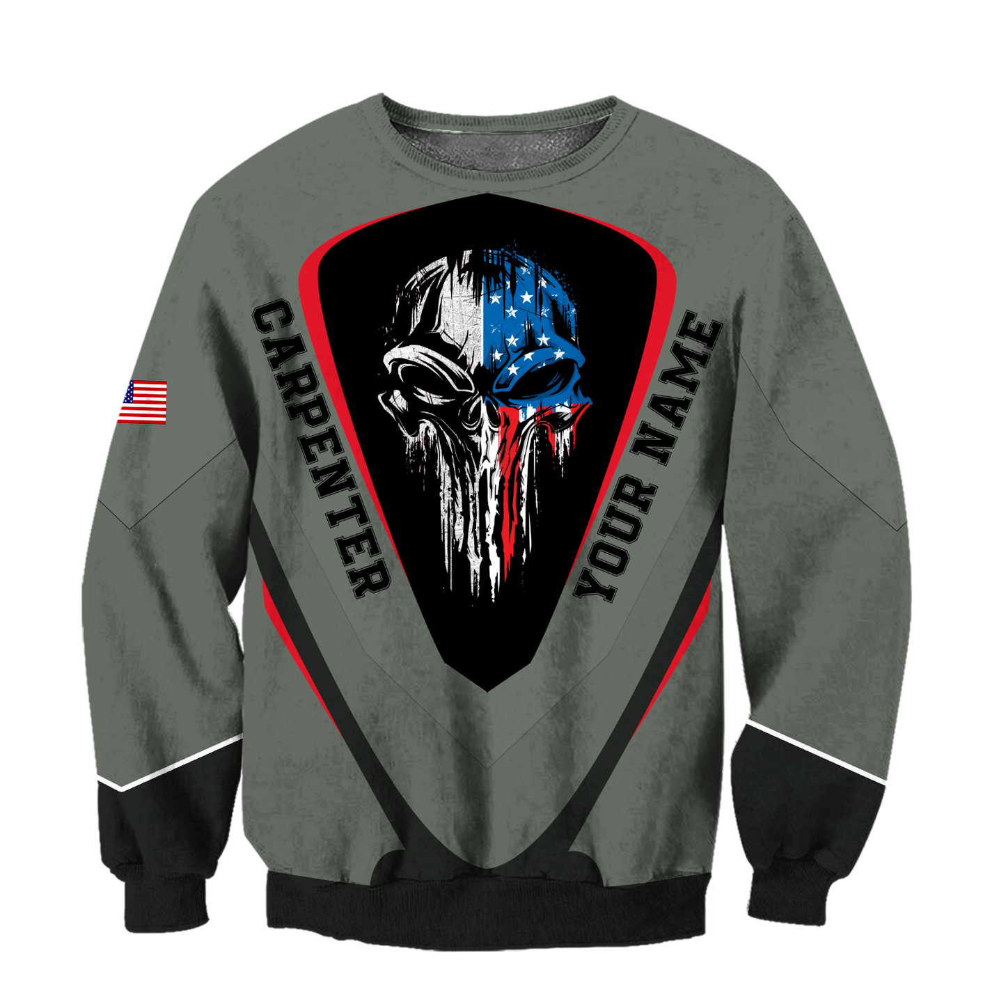 Carpenter Skull Customize Name 3D Unisex Shirts