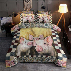 Pig Family Bedding Set TA0711203-Quilt-TA-Twin-Vibe Cosy™
