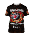 All Over Printed Firefighter's Wife Hoodie MEI