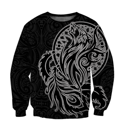Maori dream catcher wolf tattoo 3d all over printed shirt and short for man and women HHT17072002-Apparel-PL8386-Sweatshirt-S-Vibe Cosy™