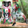 Mexico Girl Flower Skull Combo Tank Top + Legging TA062703-Apparel-TA-S-S-Vibe Cosy™