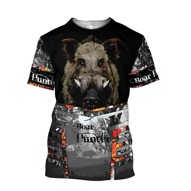 Boar Hunting 3D All Over Printed Shirts For Men LAM