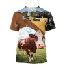 Lovely Cow 3D All Over Printed Shirts For Men And Woman