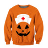 Nurse's Great Halloween Over Printed Hoodie