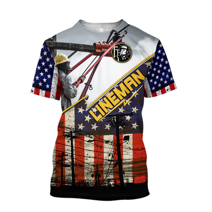 Premium American Lineman All Over Printed Shirts For Men And Women MEI