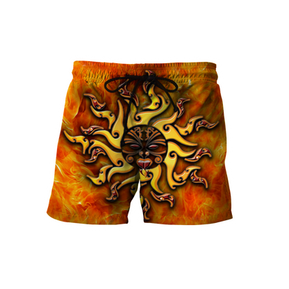 Maori tamanuitera the sun 3d all over printed shirt and short for man and women-Apparel-PL8386-Shorts-S-Vibe Cosy™