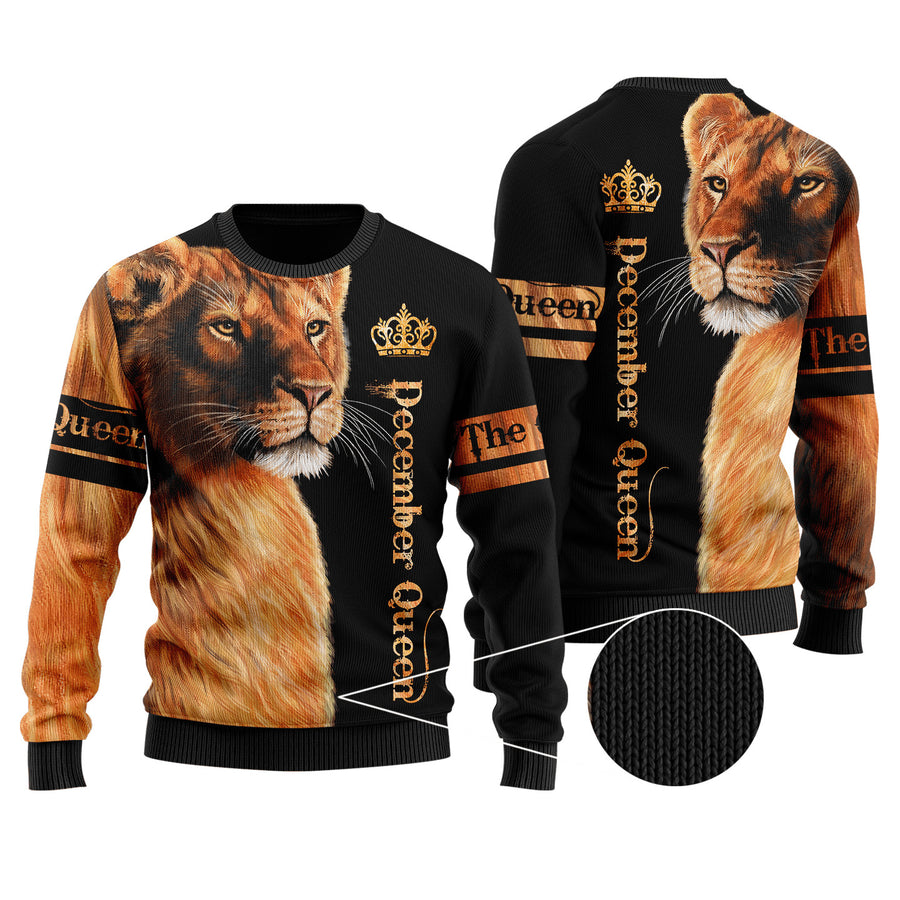 December Lion Queen 3D All Over Printed Shirt for Women