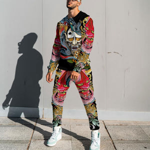 Japan Mask 3D All Over Printed Combo Sweater + Sweatpant