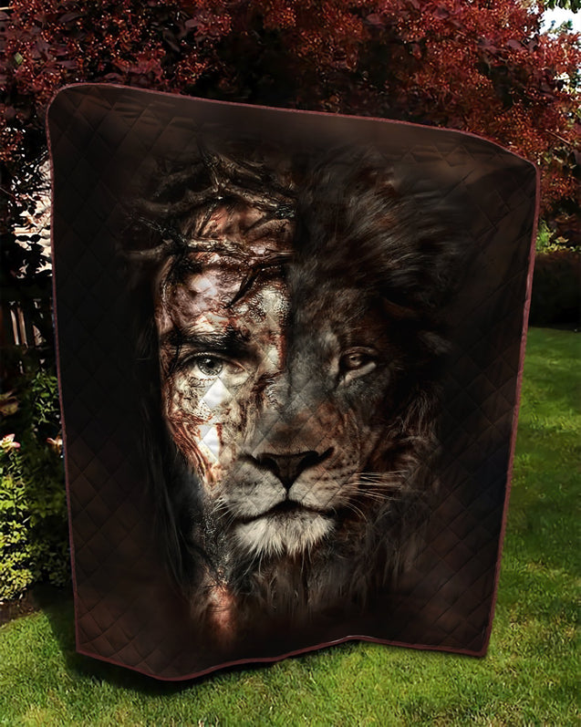 Jesus and Lion 3D Full Printing Soft and Warm Quilt