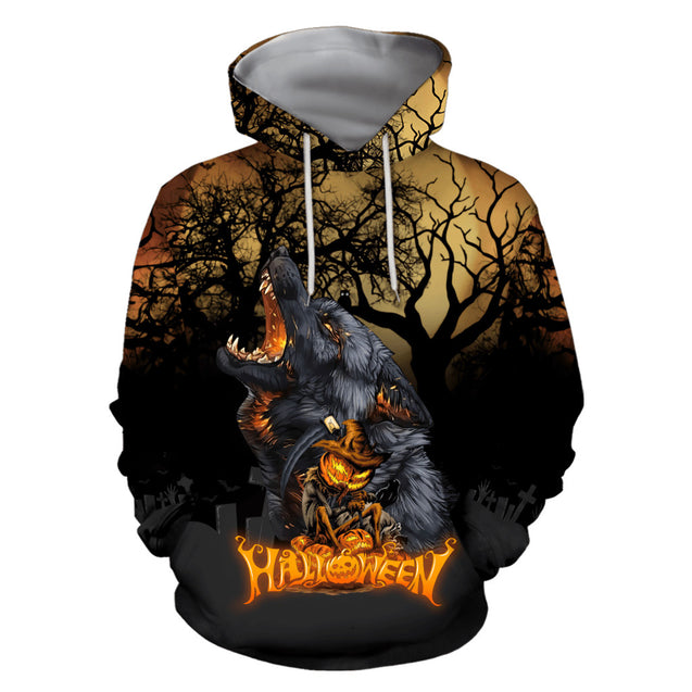 Halloween Wolf 3D All Over Printed Unisex Shirts No 04