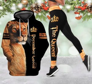 December Lion Queen 3D All Over Printed Shirt for Women