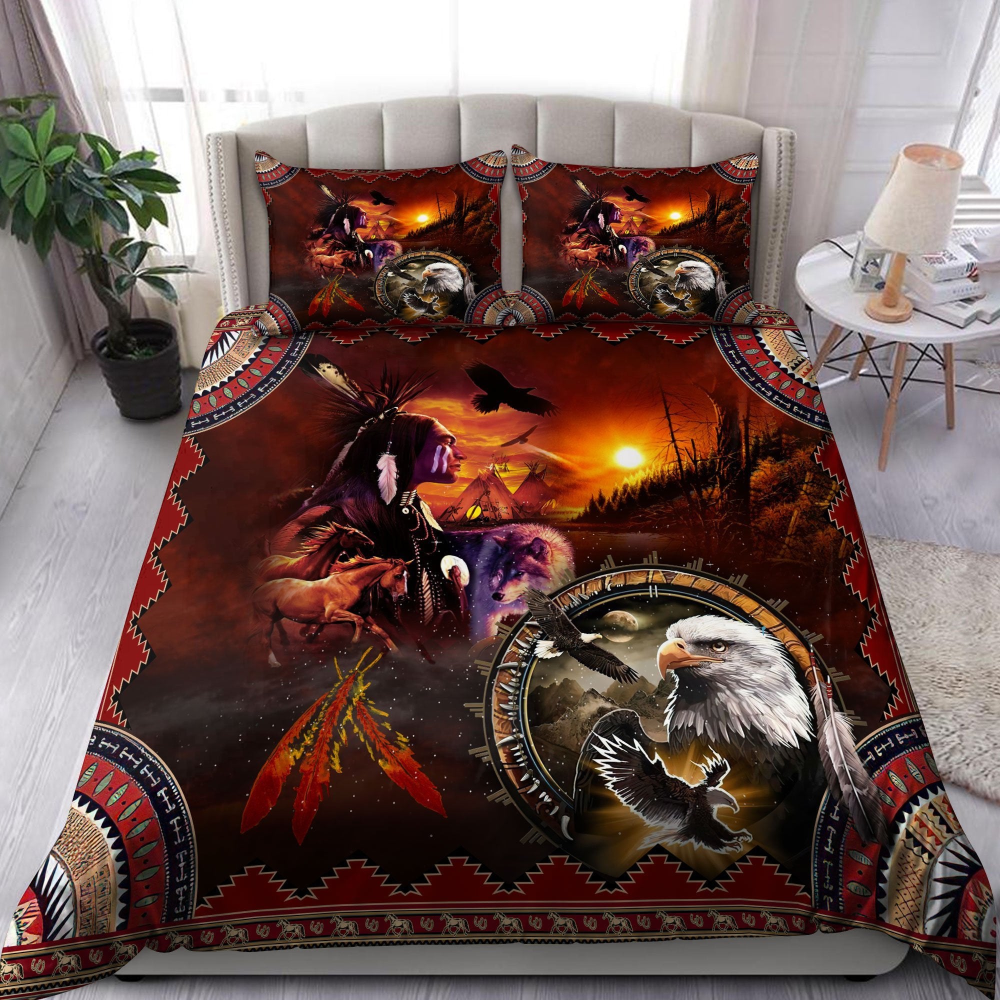 Native American 3D All Over Printed Bedding Set