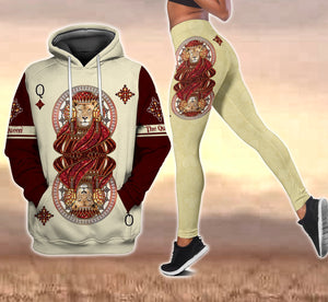 Lion Queen Heart 3D Combo Hoodie + Legging