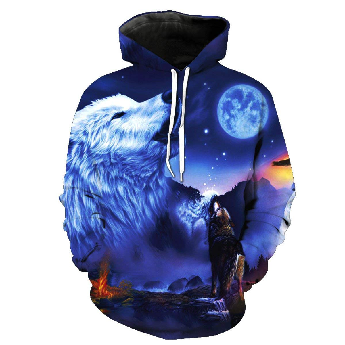 3D All Over Print Moon And wolf Hoodie-Apparel-HD09-Hoodie-S-Vibe Cosy™