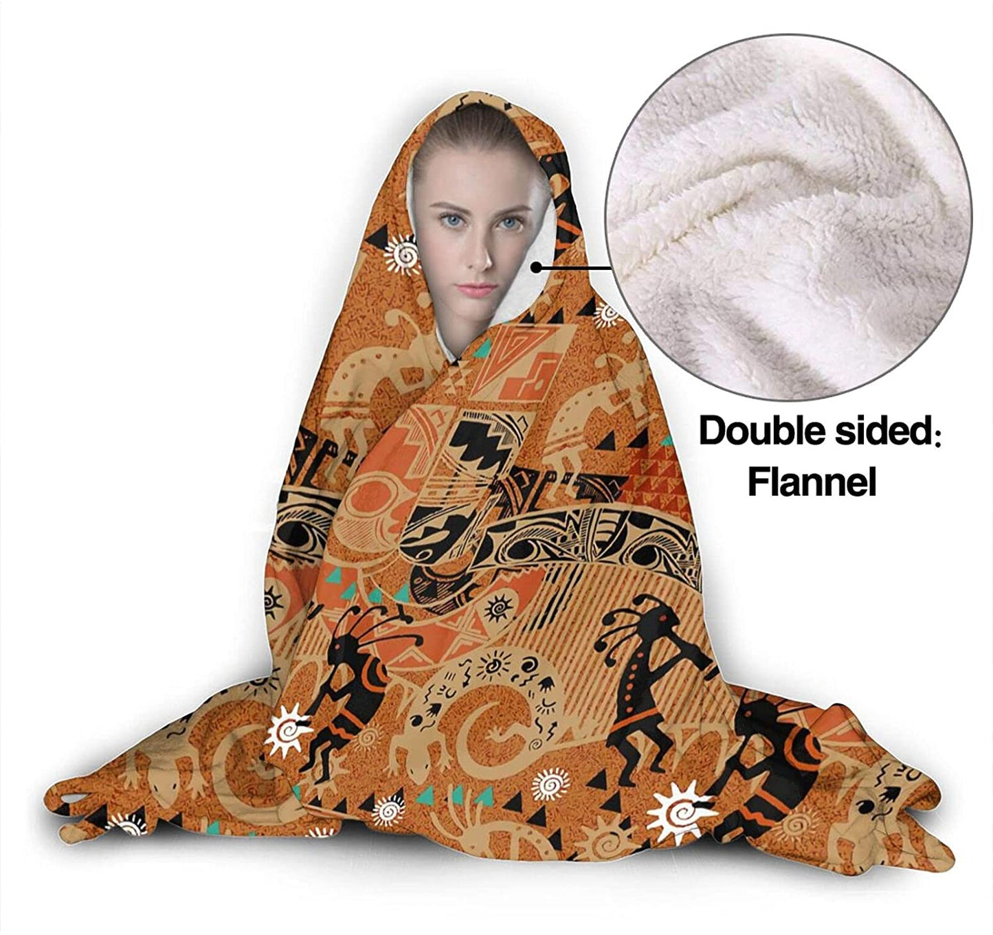 Native American Hooded Blanket