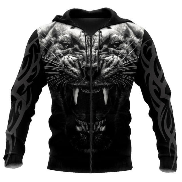 White Tiger Tatoo 3D Over Printed Hoodie for Men and Women