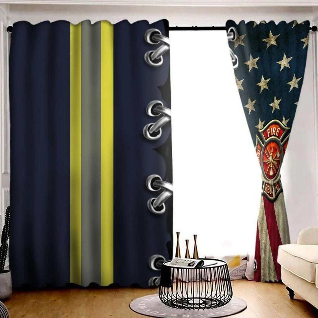 American Firefighter Blackout Thermal Grommet Window Curtains TQH200817