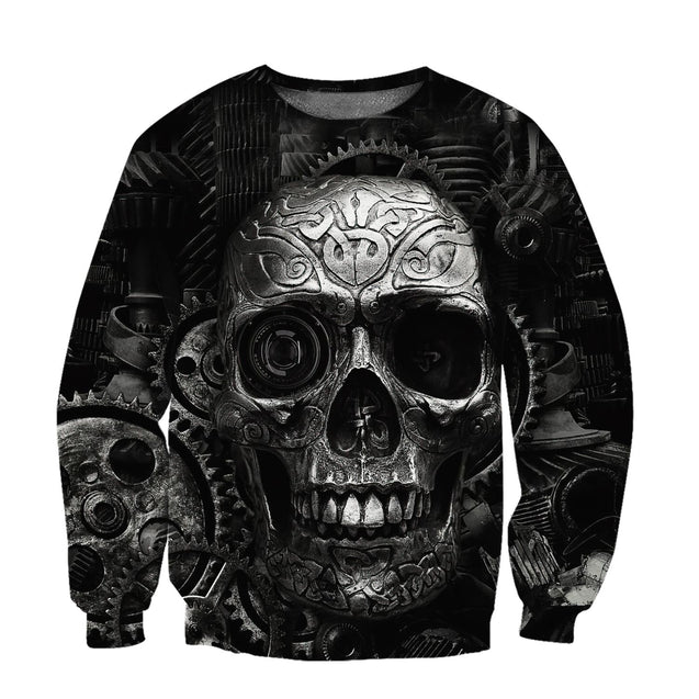 Mechanic Skull 3D All Over Printed Hoodie For Men and Women TN17092001