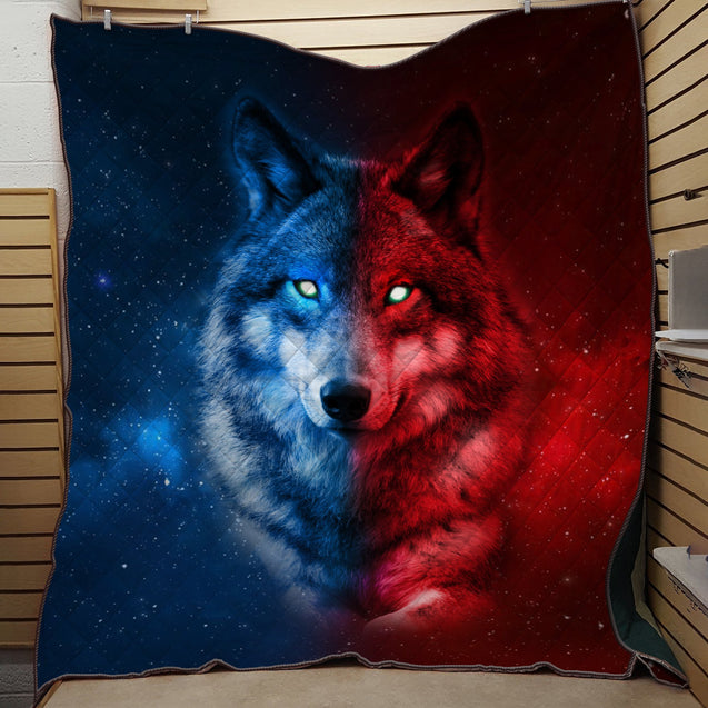 Wolf 3D All Over Printed Quilt