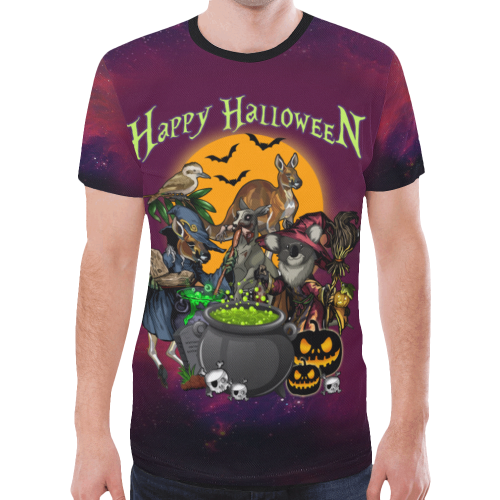 Halloween Australia- Australian t-shirt NN8-NEW ALL OVER PRINT T-SHIRTS-HP Arts-XS-Halloween Australia- Australian t-shirt NN8 New All Over Print T-shirt for Men (Model T45)-Vibe Cosy™