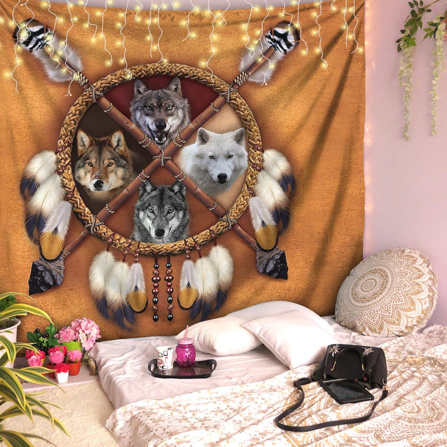 Native American 3D All Over Printed Tapestry