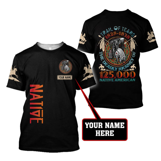 Custom Name Native American 3D All Over Printed Unisex Shirts