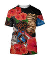 Puerto Rico Sol Taino With Maga Flower Shirts JJ19062002-Apparel-TQH-T-Shirt-S-Vibe Cosy™