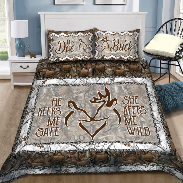 Loving Deer Couple Bedding Set TQH200806