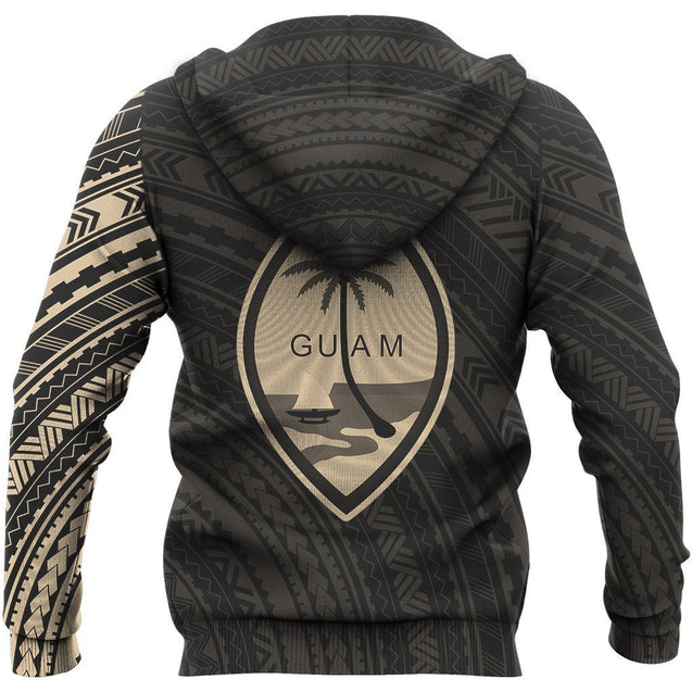 Guam Micronesia Tattoo Style Hoodie-Apparel-HP Arts-Hoodie-S-Vibe Cosy™