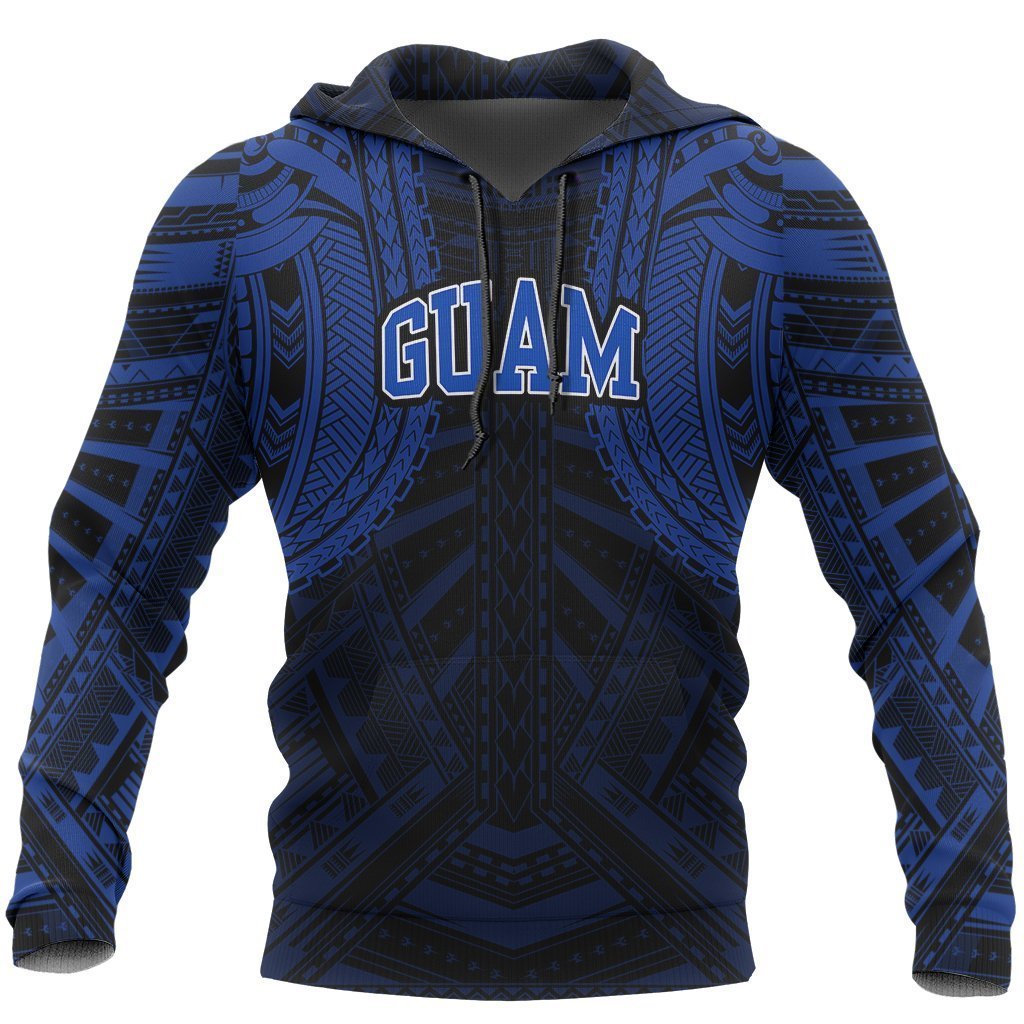 Guam Spirit Pullover Hoodie (Blue)-Apparel-HP Arts-Hoodie-S-Vibe Cosy™