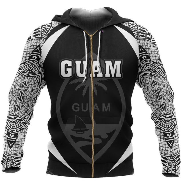 Guam Polynesian Hoodie - Orbit Style-Apparel-HP Arts-Zipped Hoodie-S-Vibe Cosy™