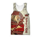 Custom Name January King Lion 3D All Over Printed Unisex Shirts