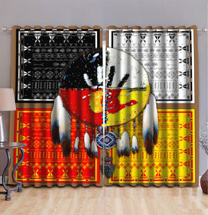 Native American 3D All Over Printed Window Curtains