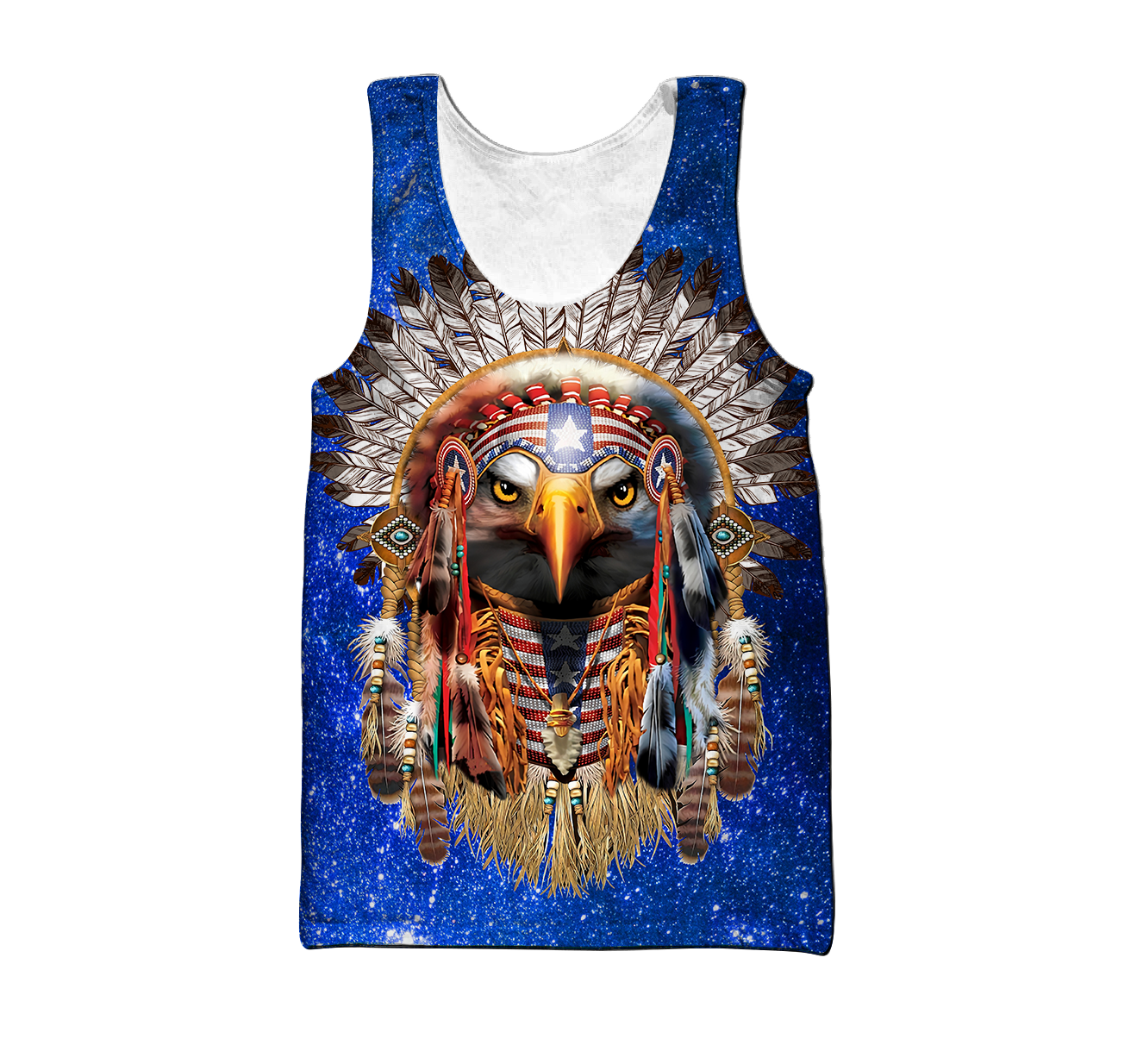 Eagle Native American Blue Galaxy 3D All Over Printed Shirts DA140920202-LAM