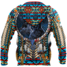 All Over Print Native American Wolves Hoodie MEI