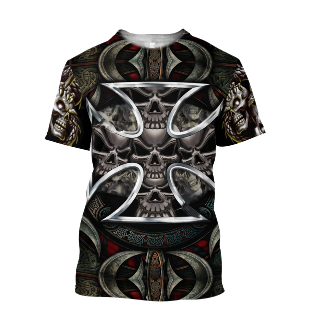 Premium All Over Printed Skull Cross Shirts MEI