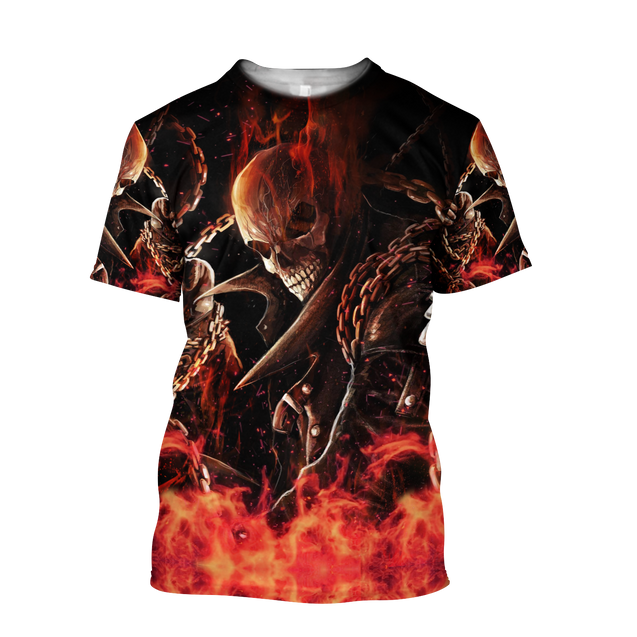 Premium All Over Printed Fire Skull Shirts MEI