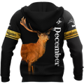 Premium December Deer Customize Name 3D All Over Printed Shirts