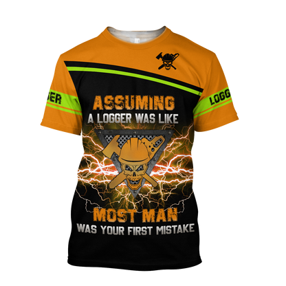 Logger Skull Chainsaw Unisex shirts DA13102003