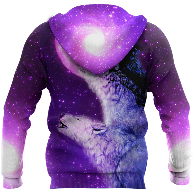 All Over Printed Purple Wolves Hoodie DA300920201-MEI